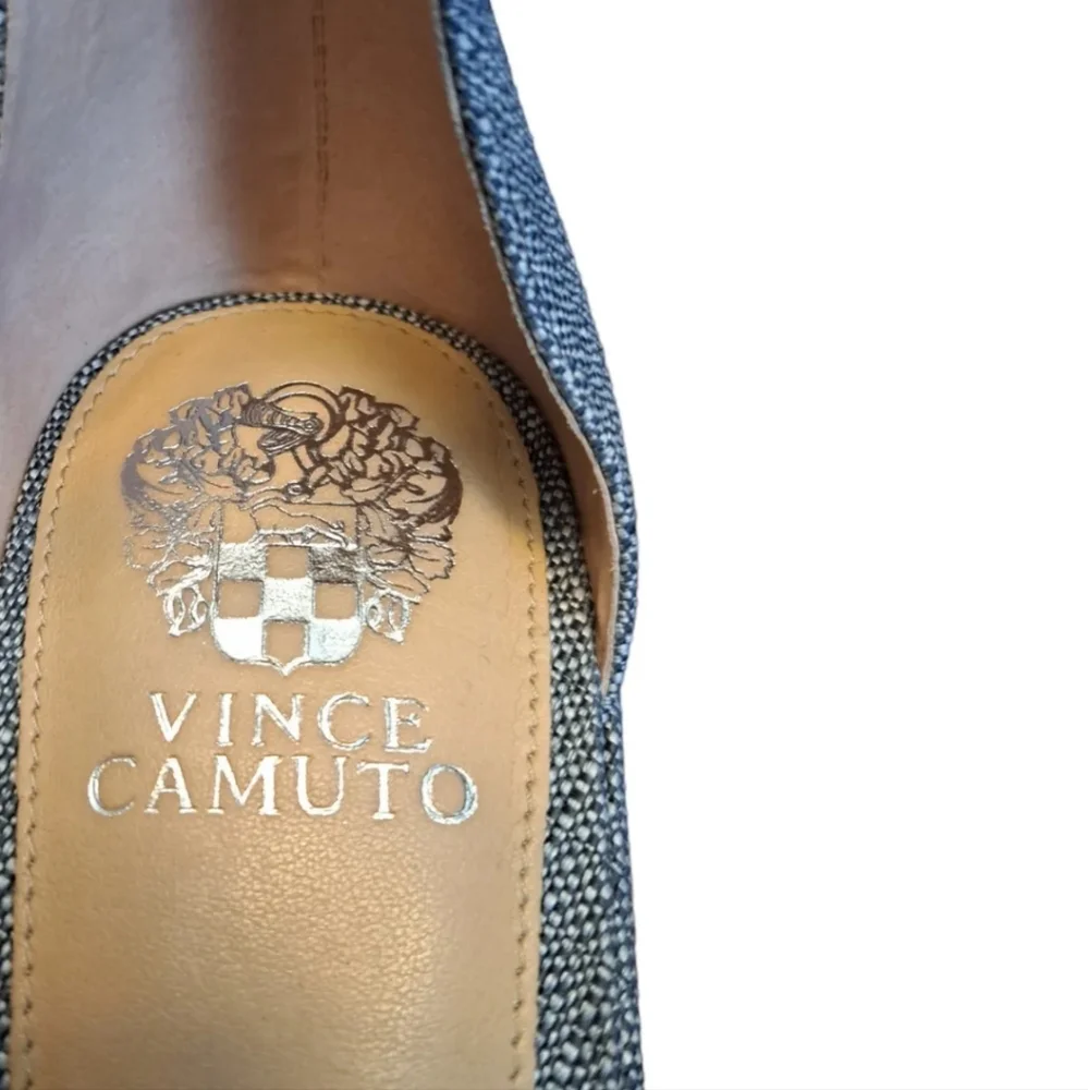 Vince Camuto Womens Gray VC-Tatchen Wedge Heels Ankle Strap‎ Size 11M